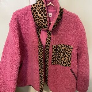 Pink and Leopard Print Kids Jacket